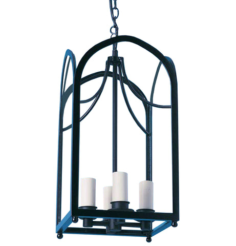 H3-015 - Large Gothic Lantern, Hand Painted Black