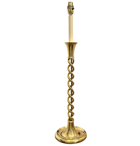 T4-033 - Large Brass Barley Twist Table Lamp