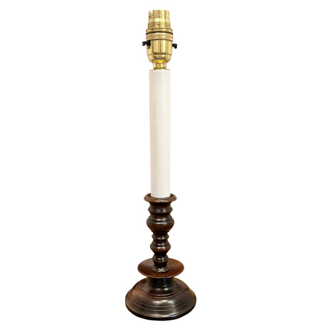 T5-027 - Jacobean Wooden Candlestick Table Lamp