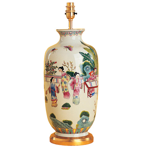 T7-009 - Famille Rose Basket Lamp