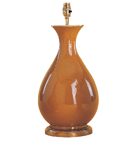 T7-030 - Onion Shaped Lamp, Monochrome Ceramic