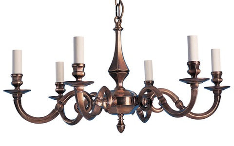H2-029 - Large 6 Light Jacobean Chandelier