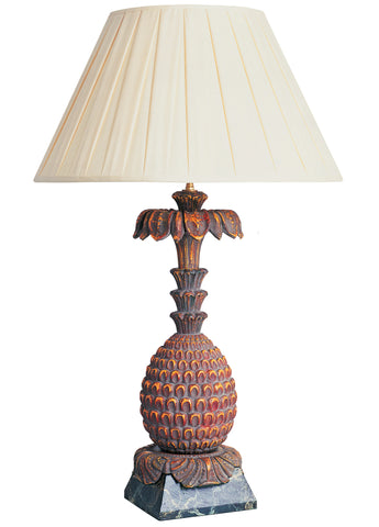 T3-001 - Hand Carved Pineapple Lamp