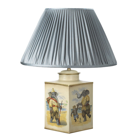 T3-033 - Small Square Tea Caddy, Hand Painted Jumbo