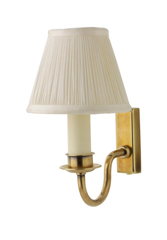 W3-037 - Small Flemish Curved Arm Wall Light with Narrow Backplate