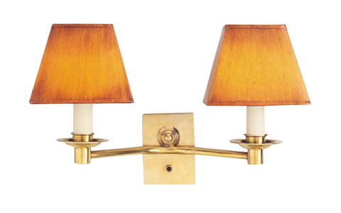 W3-045 - Double Fixed Arm Wall Light with Push Button Switch
