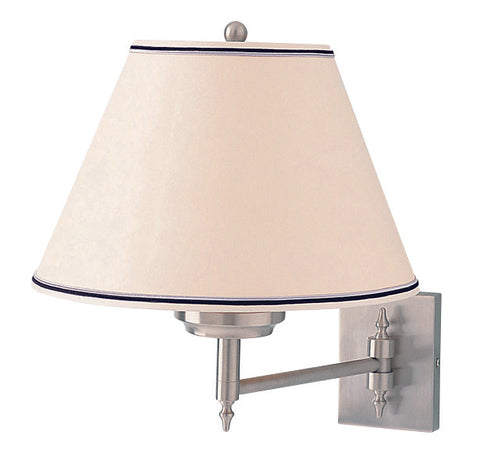 W6-010 - Denton Swing Arm Bathroom Light, Large Backplate and Extra Long Stem