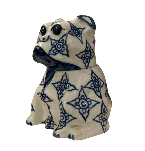 ANT12 - Blue and White Ceramic Foo Dog