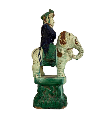 ANT17 - Antique Qing Man Riding an Elephant