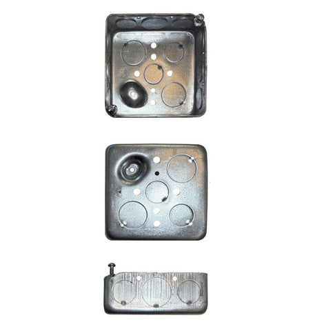 A4 - Square Galvanised Electrical Junction Box