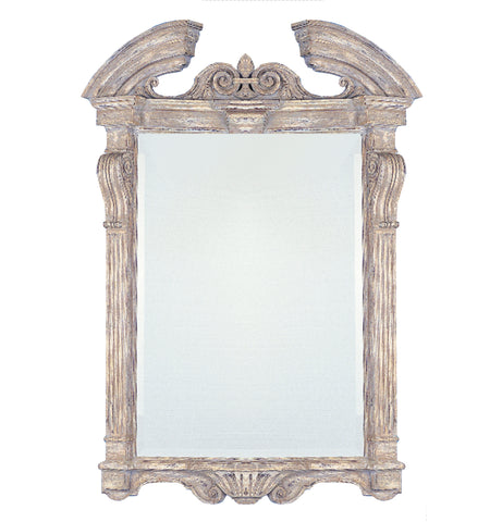 M2-003 - Large Carved Mirror, Antique Grey Finish