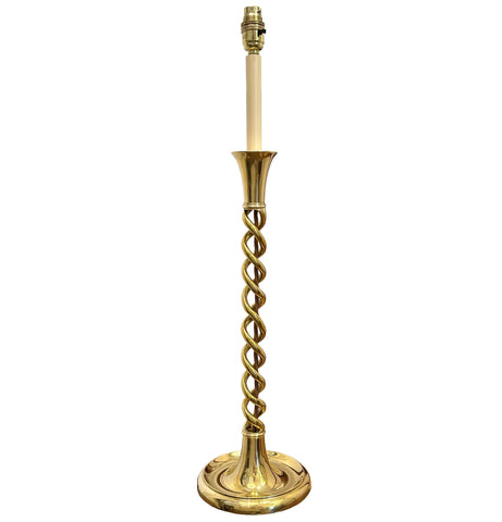 T4-033 - Large Brass Barley Twist Table Lamp