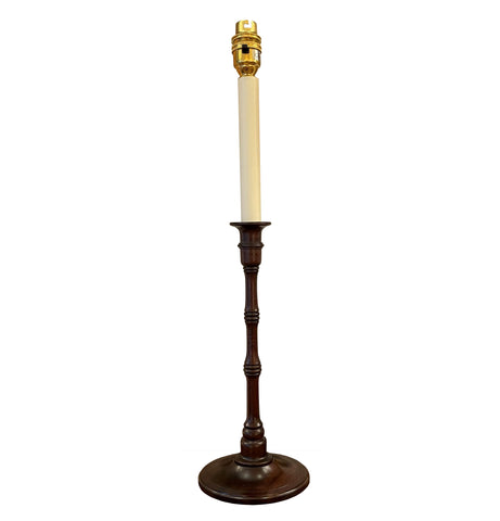 T5-025 - Small Albert Candlestick Lamp, Mahogany