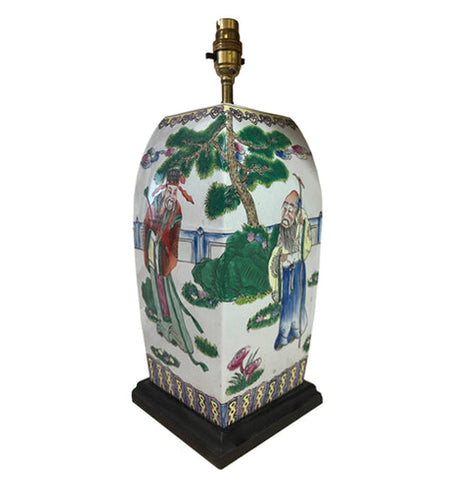 T7-106 - Chinese Figures Ceramic Table Lamp