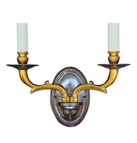 W4-052 - Egyptian Fixed 2 Arm Wall Light