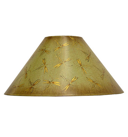 Coolie Hand Painted Card Lampshade - Eau de nil Insects