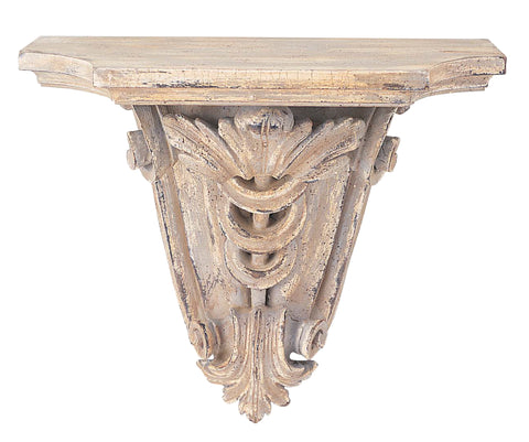 M2-012 - Carved Acanthus Wall Bracket, Antique Grey