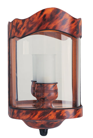 W4-050 - Bow Fronted Interior Wall Light, Tortoiseshell Painted Finish